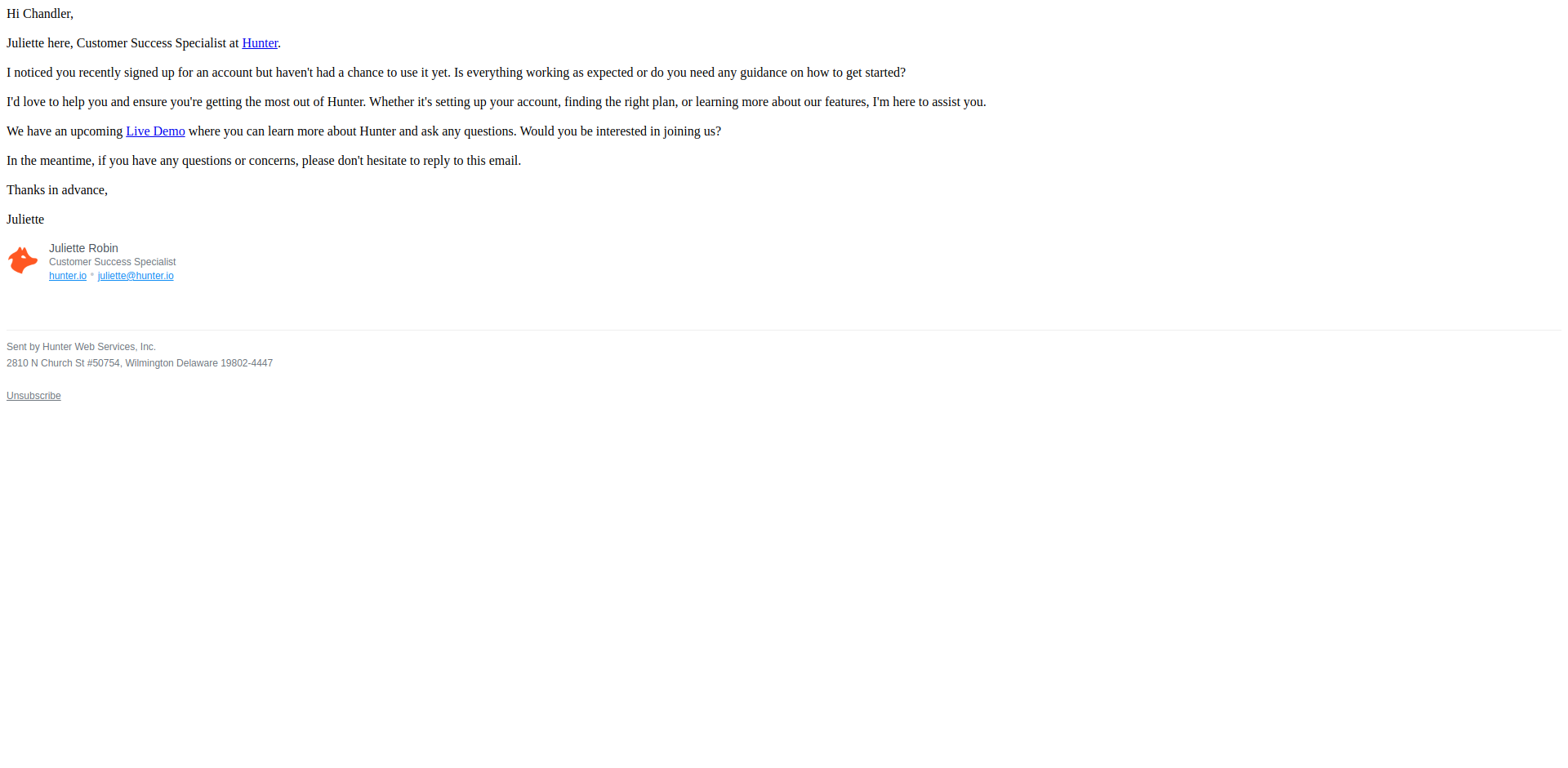 Email Render Screenshot