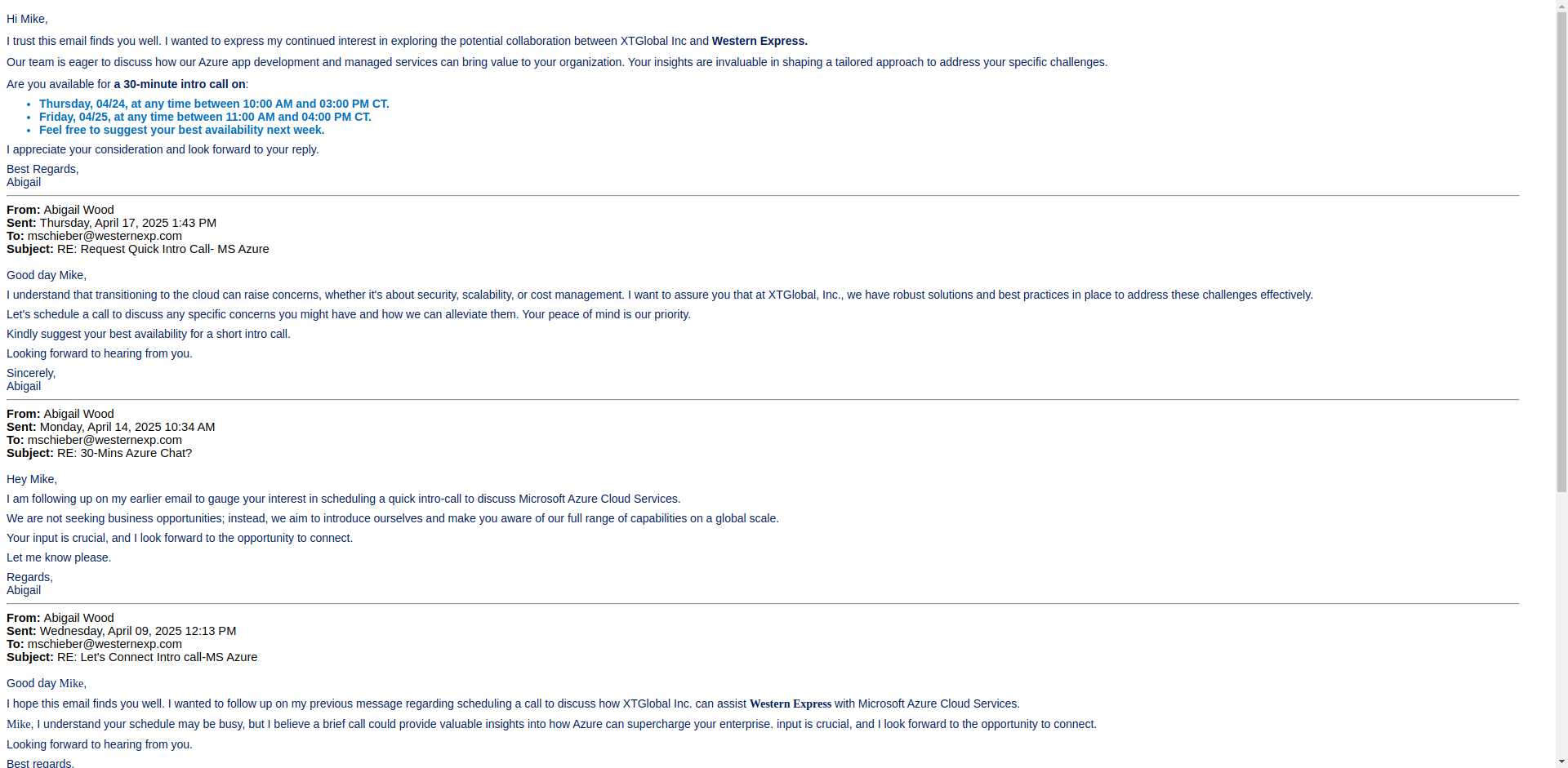 Email Render Screenshot