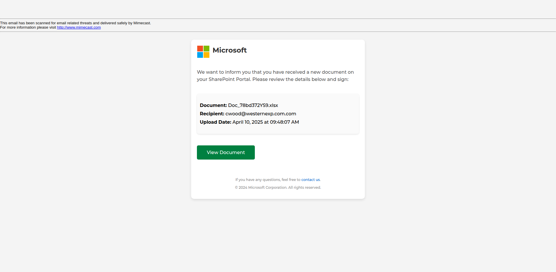 Email Render Screenshot