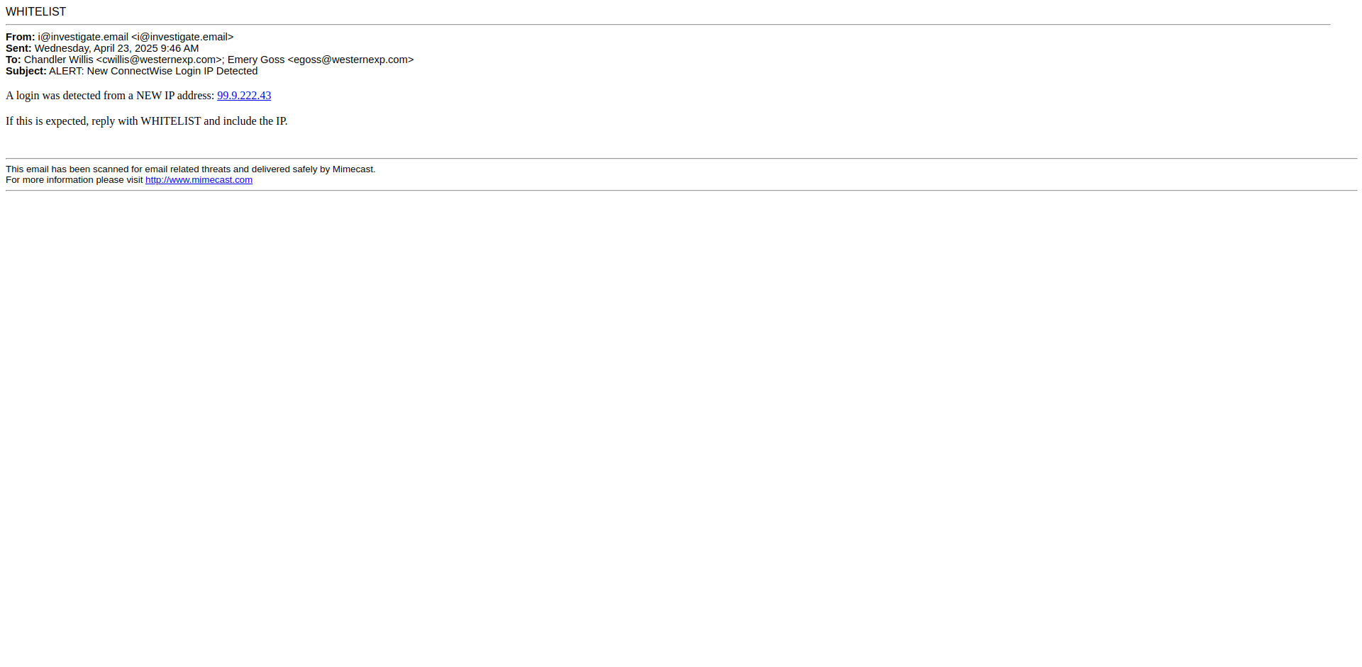 Email Render Screenshot