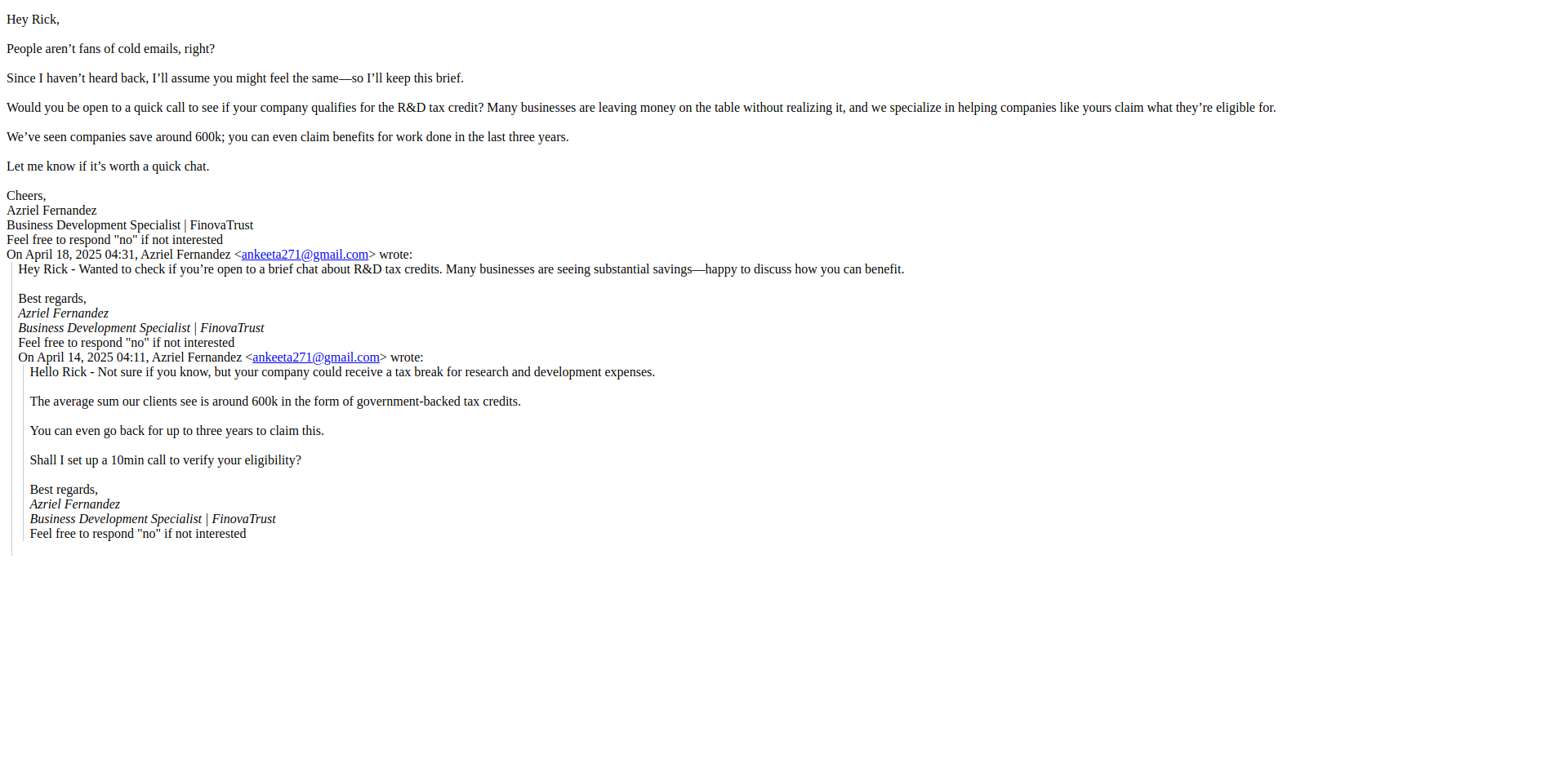 Email Render Screenshot