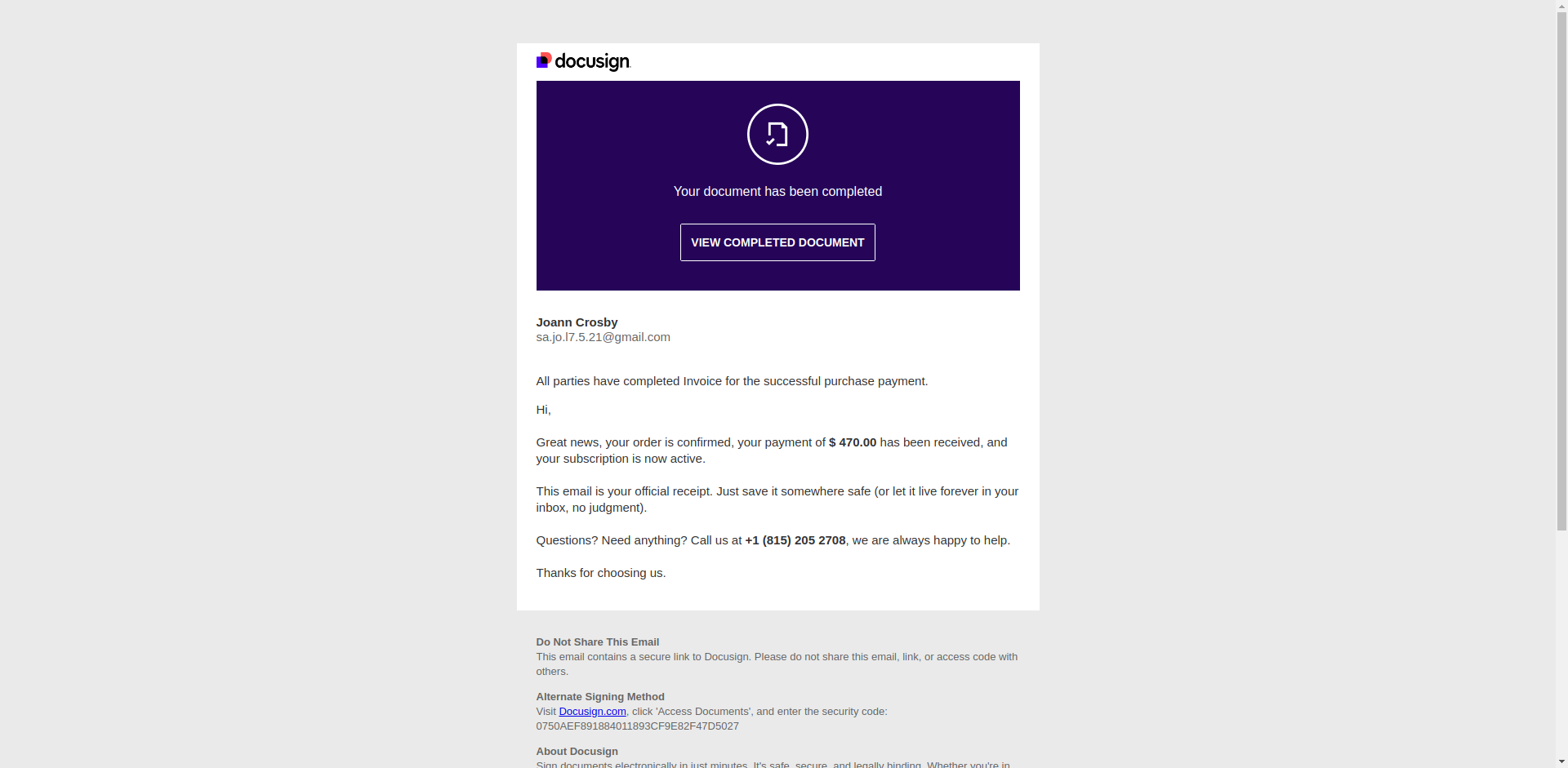 Email Render Screenshot